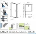 Radaway Eos KDJ I kabina prysznicowa 100x100 lewa przejrzyste 137523-01-01L