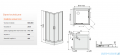Sanplast TX KN/TX5b  kabina kwadratowa 80x80x203 cm + brodzik przejrzysta 602-271-0221-38-401