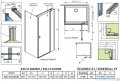 Radaway Nes 8 Black Kdj II kabina 80x90cm prawa czarny mat/szkło przejrzyste 10086080-54-01R/10089090-01-01