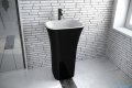 Besco Assos B&W umywalka wolnostojąca biało-czarna 40x50x85cm #UMD-A-WOBW