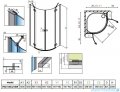 Radaway Essenza New Pdd kabina 100x100cm szkło przejrzyste 385003-01-01L/385003-01-01R