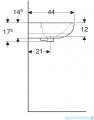 Geberit Selnova Umywalka 55x44cm 500.304.01.7