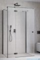 Radaway Essenza Brushed GunMetal Kdj+S kabina 75x120x75cm lewa szczotkowany grafit 1384049-01-01/1385024-92-01L/1384049-01-01
