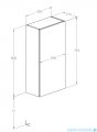 Roca Extra Kolumna łazienkowa niska z 1 drzwiami 80x21x40 ZIELONY MAT  A857958534
