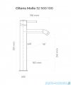 Oltens Molle bateria umywalkowa wysoka czarny mat 32400300