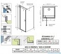 Radaway Eos KDJ II kabina prysznicowa 90x70 lewa przejrzyste 13799421-01L/13799408-01