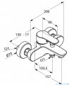 Kludi Objekta Jednouchwytowa bateria wannowo-natryskowa DN 15 chrom 326530575