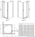 Radaway Kabina prysznicowa Fuenta KDJ 100x80 lewa szkło grafitowe 381043-05L