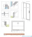 Radaway Idea 8 Dwj drzwi wnękowe 110cm lewe szkło przejrzyste 10330570-01-01L/10350503-01-01