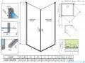 Radaway Nes Kdd I Brushed GunMetal kabina 90x90cm szczotkowany grafit 10021090-92-01L/10021090-92-01R