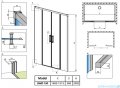 Radaway Idea White Dwd drzwi 150cm szkło przejrzyste 387125-04-01