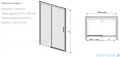 Sanplast Free Zone D2L(P)/FREEZONE drzwi przesuwne 100x190 cm lewe czarny matowy 600-271-3110-59-401
