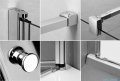 Radaway Eos PDD kabina prysznicowa 90x90 szkło przejrzyste + brodzik Delos A + syfon 37603-01-01N