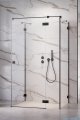 Radaway Essenza Pro Black Kdj+S kabina 100x90x100cm prawa czarny mat/szkło przejrzyste 10097390-54-01R/10098100-01-01/10098100-01-01