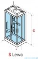Novellini Glax 3 standard kabina prysznicowa 100x70 lewa GL3A107SM-1K