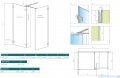 Radaway Euphoria Walk-in III kabina 100x80cm szkło przejrzyste 383132-01-01/383120-01-01/383160-01-01