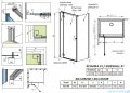 Radaway Essenza 8 Brushed Nickel Kdj kabina 90x110cm lewa szczotkowany nikiel 10480612-01-01L/10470237-91-01L/10113110-01-01