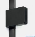New Trendy Eventa Black Chrome drzwi wnękowe pojedyncze z dodatkową ścianką 130x200 cm przejrzyste lewe czarny połysk EXK-6139