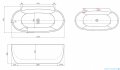 ScandiBath Mandal wanna wolnostojąca/przyścienna czarna 170x85cm + syfon klik-klak Q360S-1701-BL