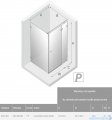 New Trendy Avexa Gold Shine kabina prostokątna 80x100x200 cm przejrzyste prawa EXK-1651