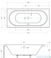 Besco Vitae 150x75cm wanna prostokątna + obudowa + syfon #WAV-150-PK/#OAA-150-CO/19975