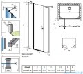 Radaway Eos DWJS drzwi prysznicowe 140 lewe przejrzyste 13799456-01L