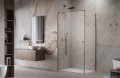 Radaway Essenza Kdj Brushed Copper kabina 90x80cm lewa szczotkowana miedź 1385044-93-01L/1384051-01-01