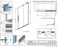 Radaway Furo SL PND II parawan nawannowy 120cm prawy chrom połysk/przejrzyste 10309638-01-01R/10112594-01-01