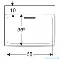Geberit One CleanDrain Umywalka prostokątna 60x48cm KeraTect 505.033.00.1