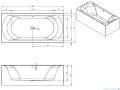 Riho Linares Plug&Play wanna prostokątna 190x90cm prawa z obudową + nóżki B143016005
