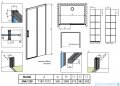 Radaway Idea Black Dwj Factory Drzwi wnękowe 120cm prawa czarny mat/szkło przejrzyste 387016-54-55R