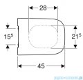 Geberit Selnova Smyle Square Slim Deska sedesowa wolnoopadająca 500688011