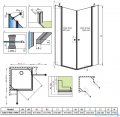 Radaway Eos KDD II kabina prysznicowa 90x100 przejrzyste 13799461-01L/13799462-01R