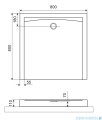 Excellent Forma Compact X brodzik kwadratowy 80x80 cm struktura, czarny mat BREX.1402.080.080.BLC
