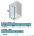 Novellini Kali PH+FH kabina 120x90 profile czarne KALIPH116-1H/KALIFH88-1H