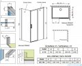 Radaway Idea White Kdj kabina 140x70cm prawa szkło przejrzyste 387044-04-01R/387048-04-01L