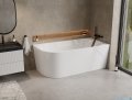 The North Bath Calia wanna wolnostojąca przyścienna prawa 150x75cm + syfon Klik-klak 6845-1501R