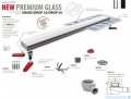Wiper New Premium White Glass Odpływ liniowy z kołnierzem 50 cm syfon drop 50 poler 500.0382.01.050