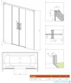 Radaway Idea Black Pn Dwd parawan nawannowy 150cm czarny mat/szkło przejrzyste 10004150-54-01