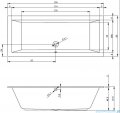 Riho Lugo wanna prostokąta 190x80cm z hydromasażem Air lewa B135004005