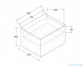 Besco Dexa szafka podumywalkowa 80x50x40cm zielona, uchwyt czarny SUD-854-ZC