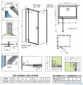 Radaway Fuenta Kdj kabina 80x75cm lewa chrom połysk szkło przejrzyste 1384043-01-01L/1384049-01-01
