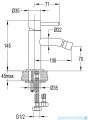 Omnires Y bateria bidetowa sztorcowa czarny Y1220BL