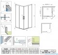 Radaway Idea Gold Kdd kabina 100x75cm złoty połysk/szkło przejrzyste 387062-09-01L/387066-09-01R