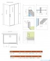 Radaway Idea Gold Kdj kabina 160x120cm prawa złoty połysk/szkło przejrzyste 387046-09-01R/387054-09-01L