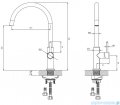 Omnires Y bateria zlewozmywakowa miedź Y1251CP