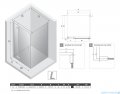 New Trendy Nesta kabina 90x80x200 cm lewa wspornik równoległy przejrzyste K-3603