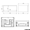 Elita Look szafka z umywalką 60x28x45cm Canela Oak 167250/145830