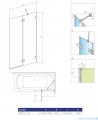Radaway Essenza Pro White Pnd II parawan nawannowy 110cm prawy przejrzyste 10102110-04-01R