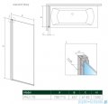 Radaway Nes 8 Pnj parawan nawannowy 70cm lewy przejrzyste 10061070-01-01L